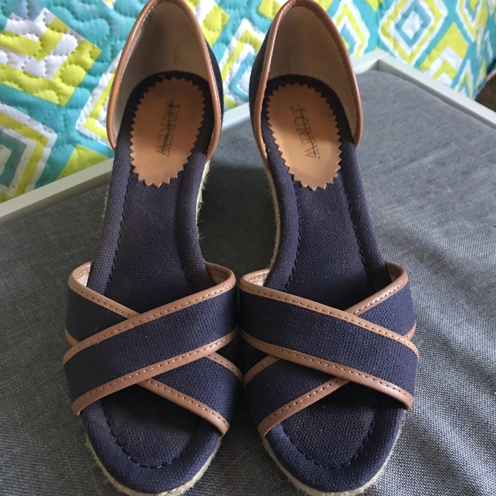 J Crew low espadrille sandals